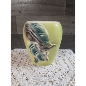Vtg Anthurium Leaves Royal‎ Copley Art Pottery Vase 50-60's